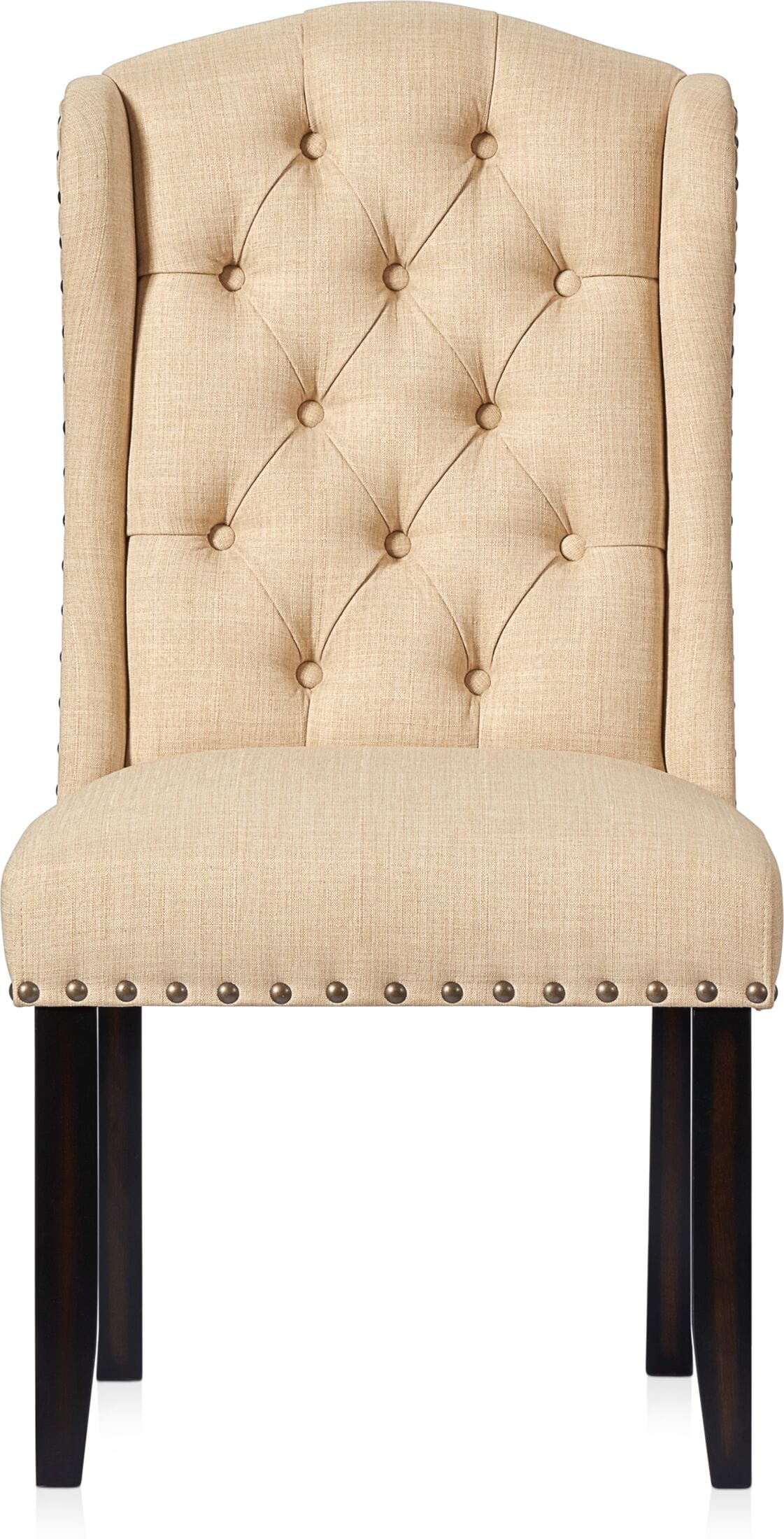 abbyson sierra tufted fabric wingback dining chair