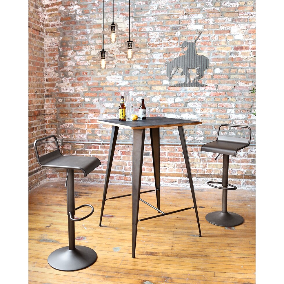 duran black bar stool   