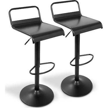 Duran Set of 2 Adjustable Swivel Bar Stools