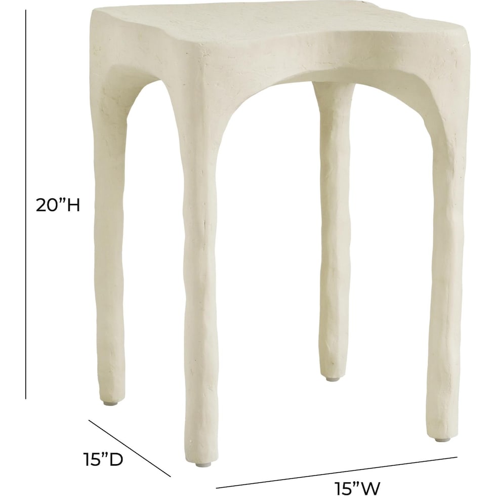 durango white side table   