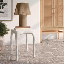 durango white side table   