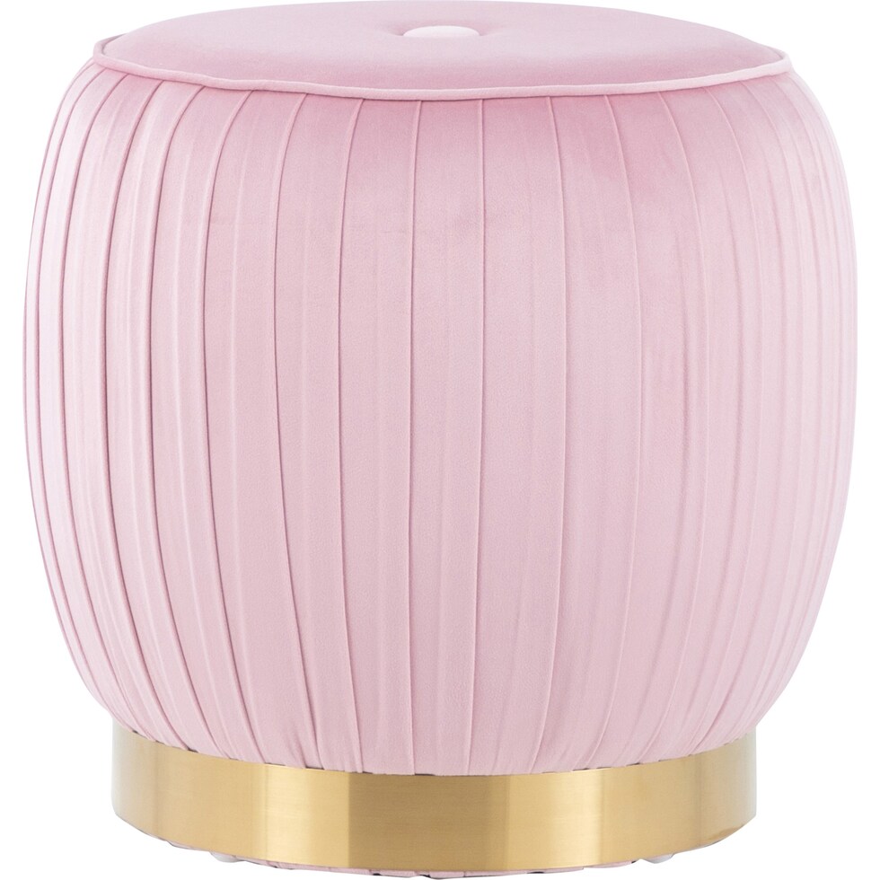 durham pink ottoman   