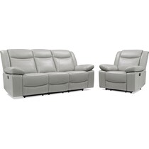 duval gray  pc manual reclining living room   