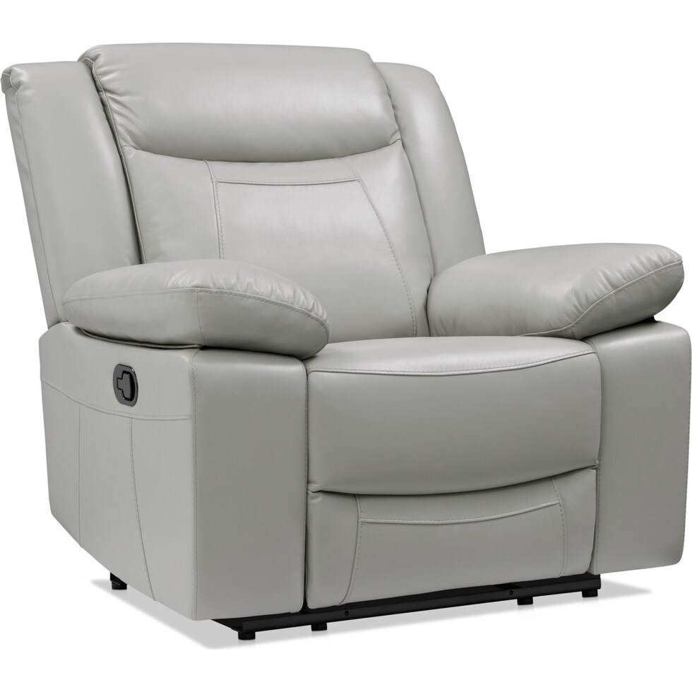 duval gray  pc manual reclining living room   