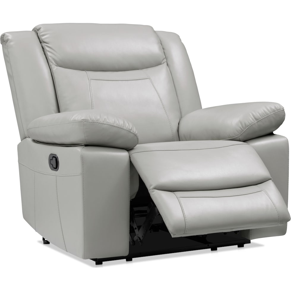 duval gray  pc manual reclining living room   
