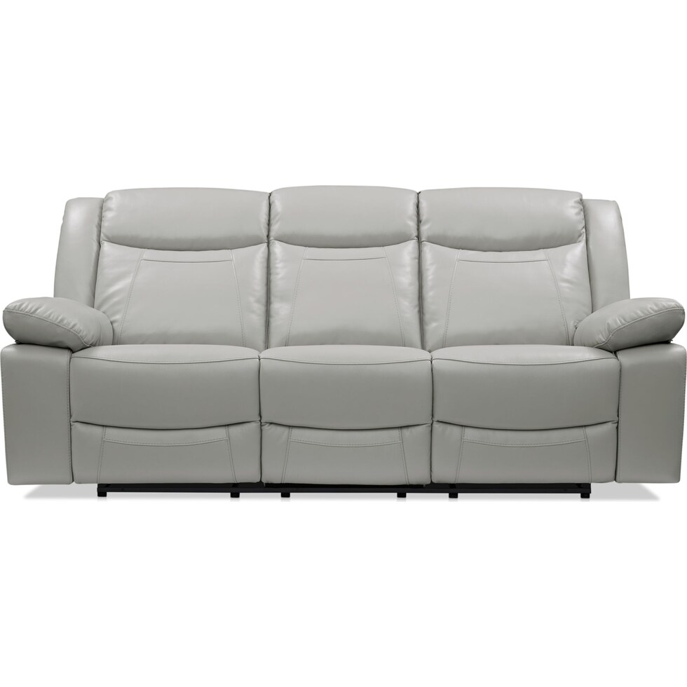 duval gray  pc manual reclining living room   