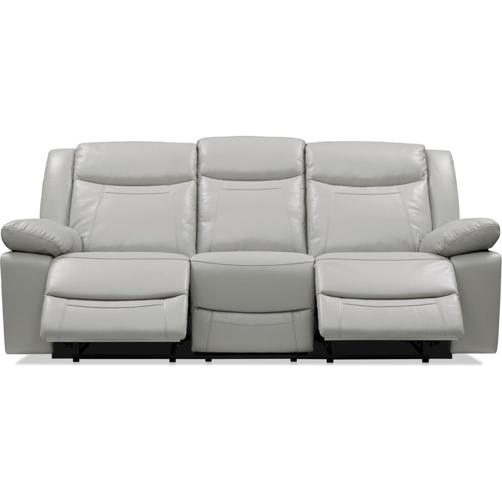 duval gray  pc manual reclining living room   