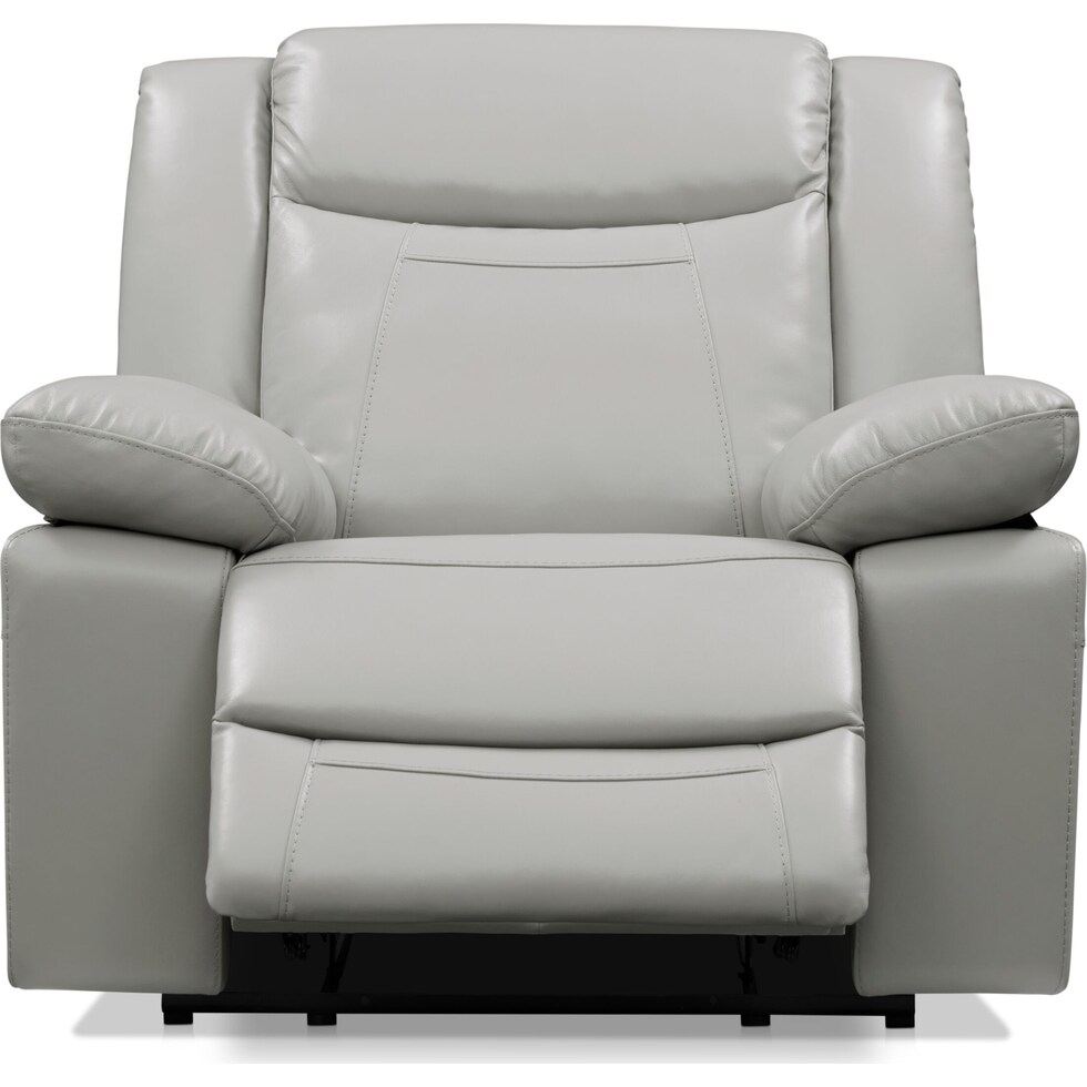duval gray  pc manual reclining living room   