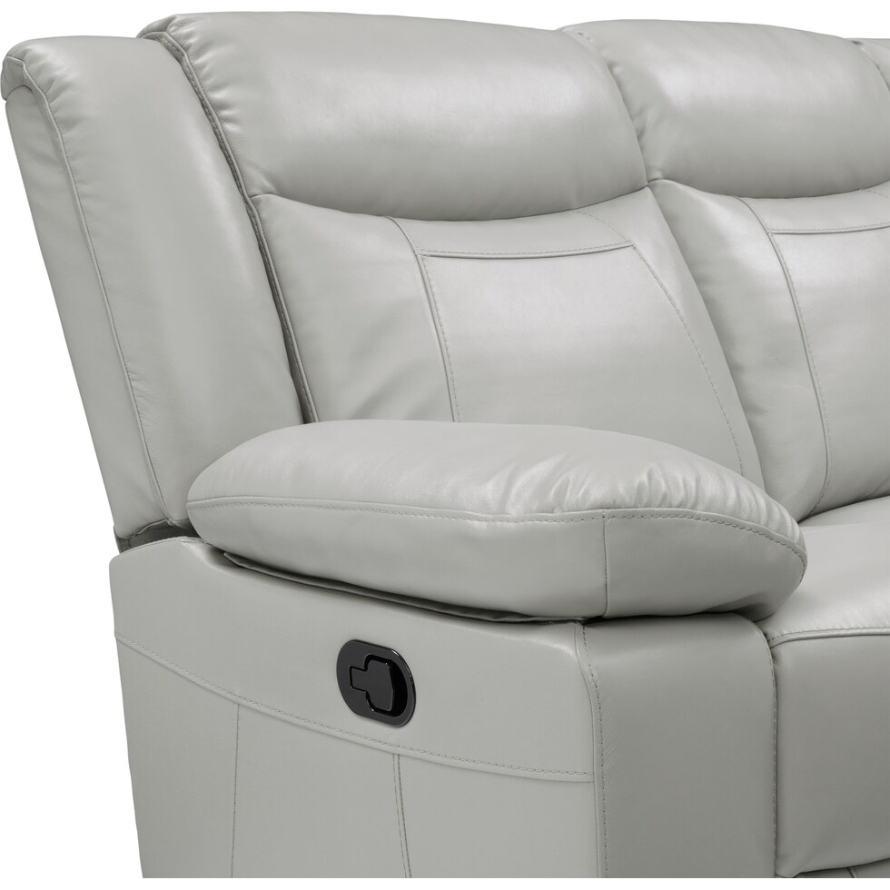 duval gray  pc manual reclining living room   