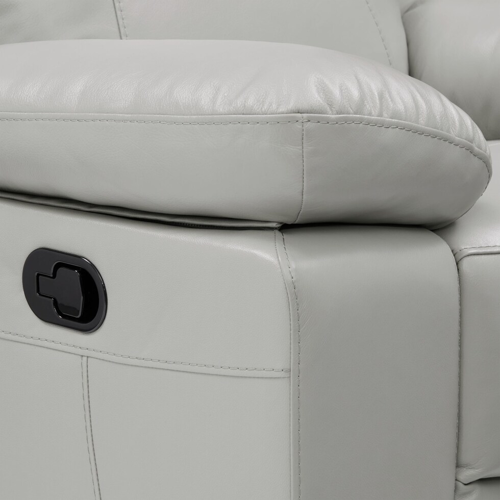 duval gray  pc manual reclining living room   