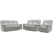 duval gray  pc manual reclining living room   