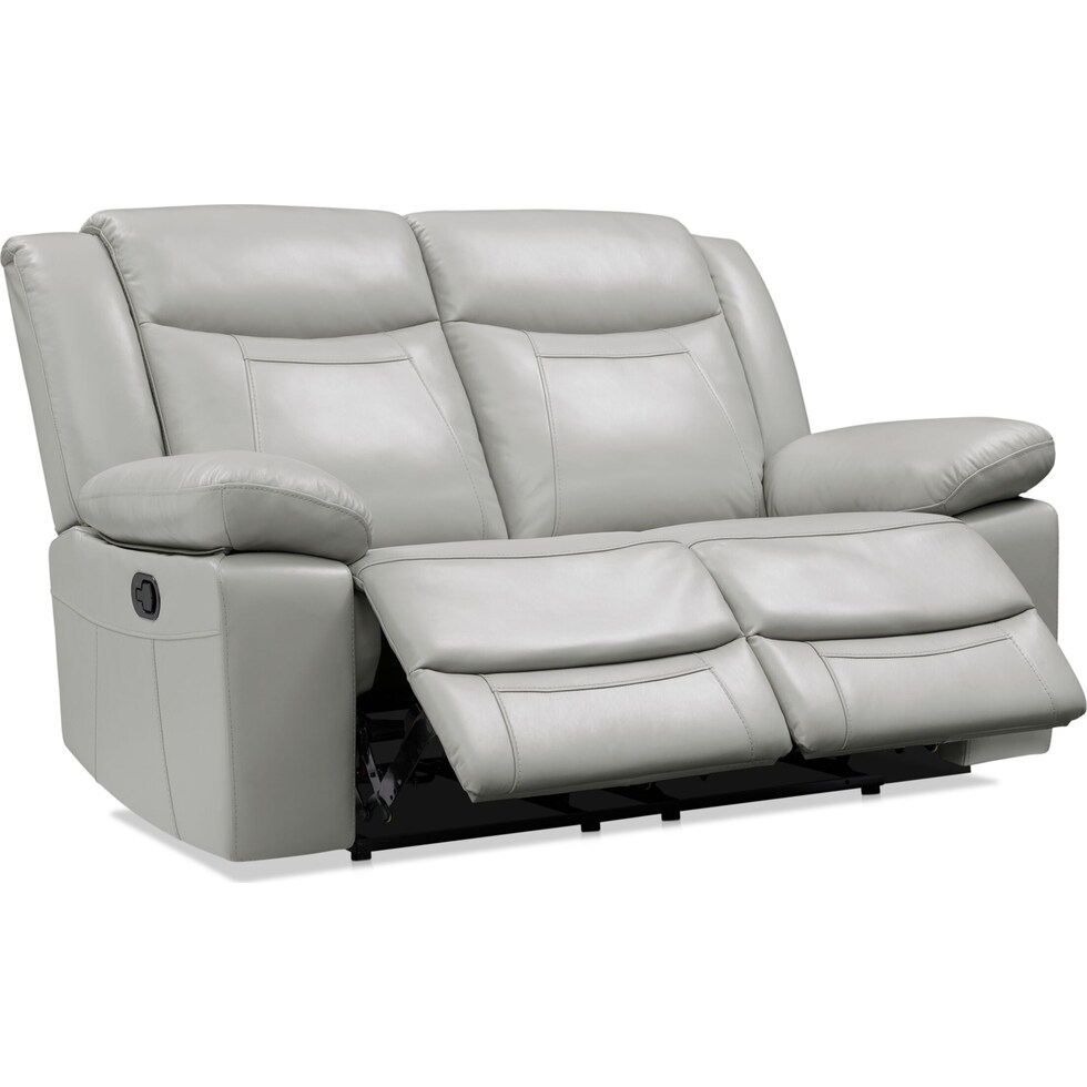 duval gray  pc manual reclining living room   
