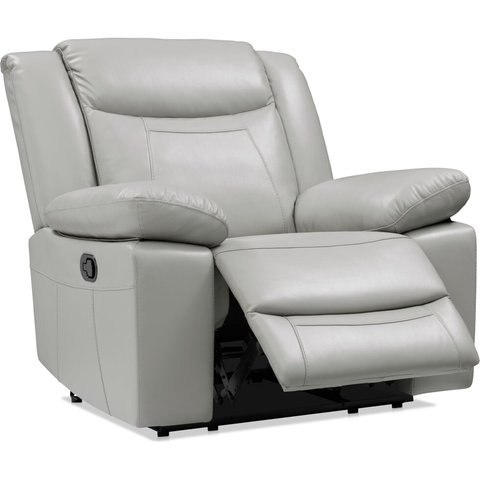 duval gray  pc manual reclining living room   