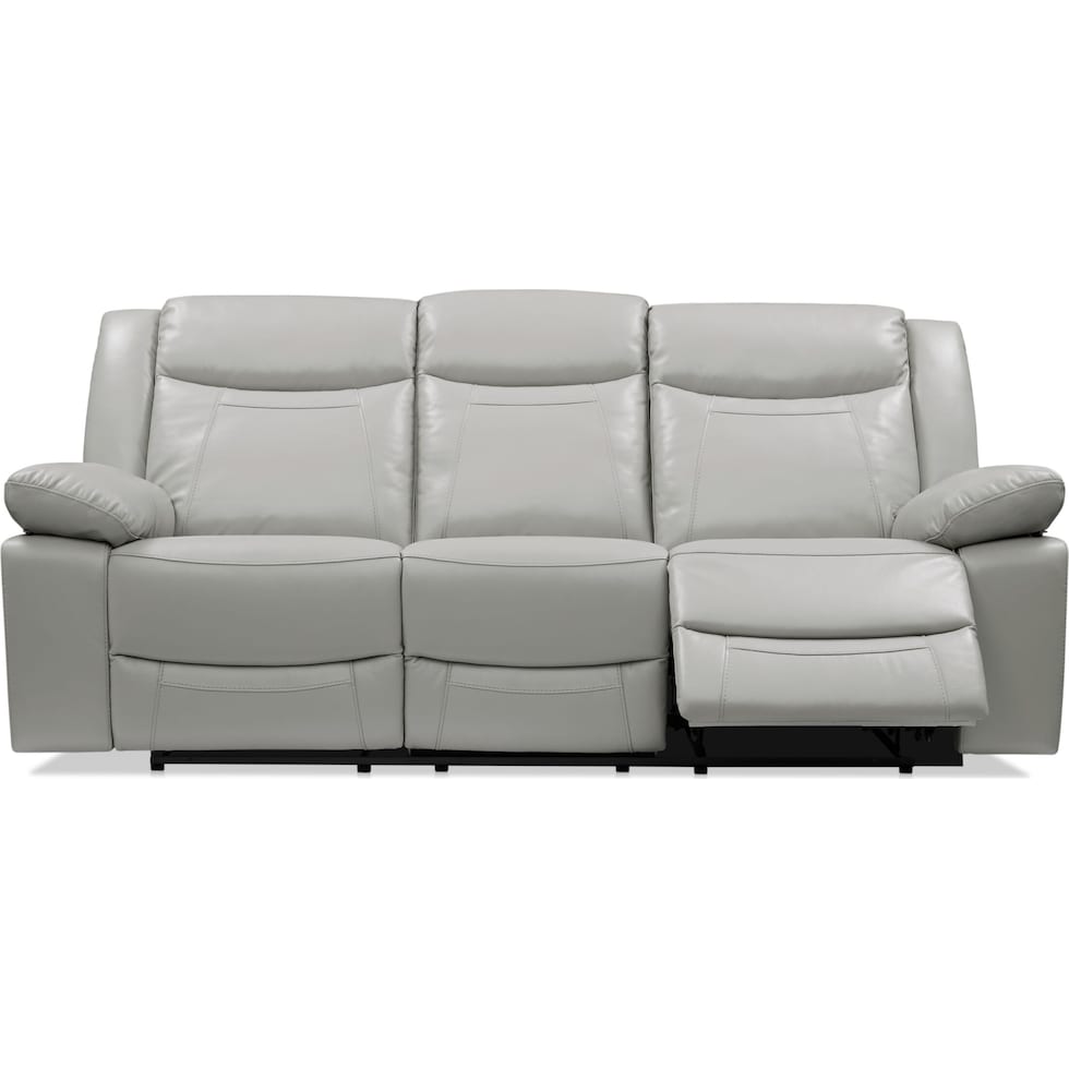 duval gray  pc manual reclining living room   