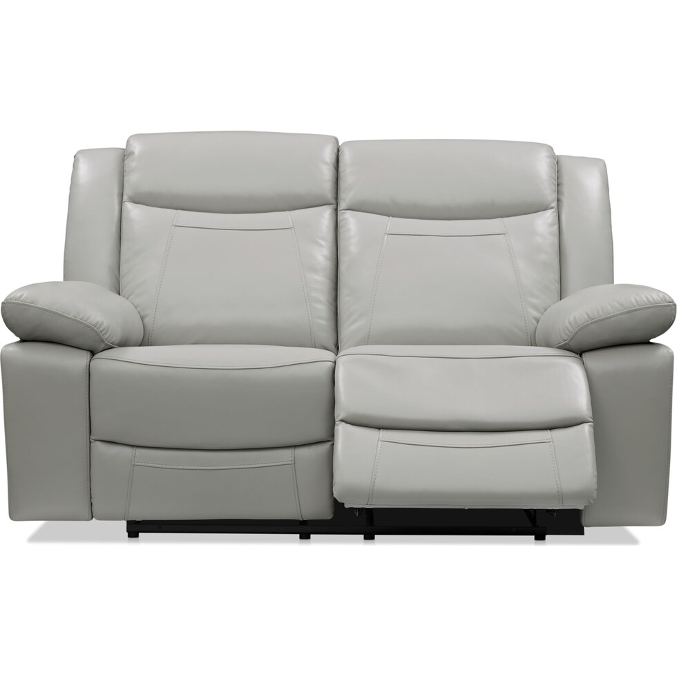 duval gray  pc manual reclining living room   