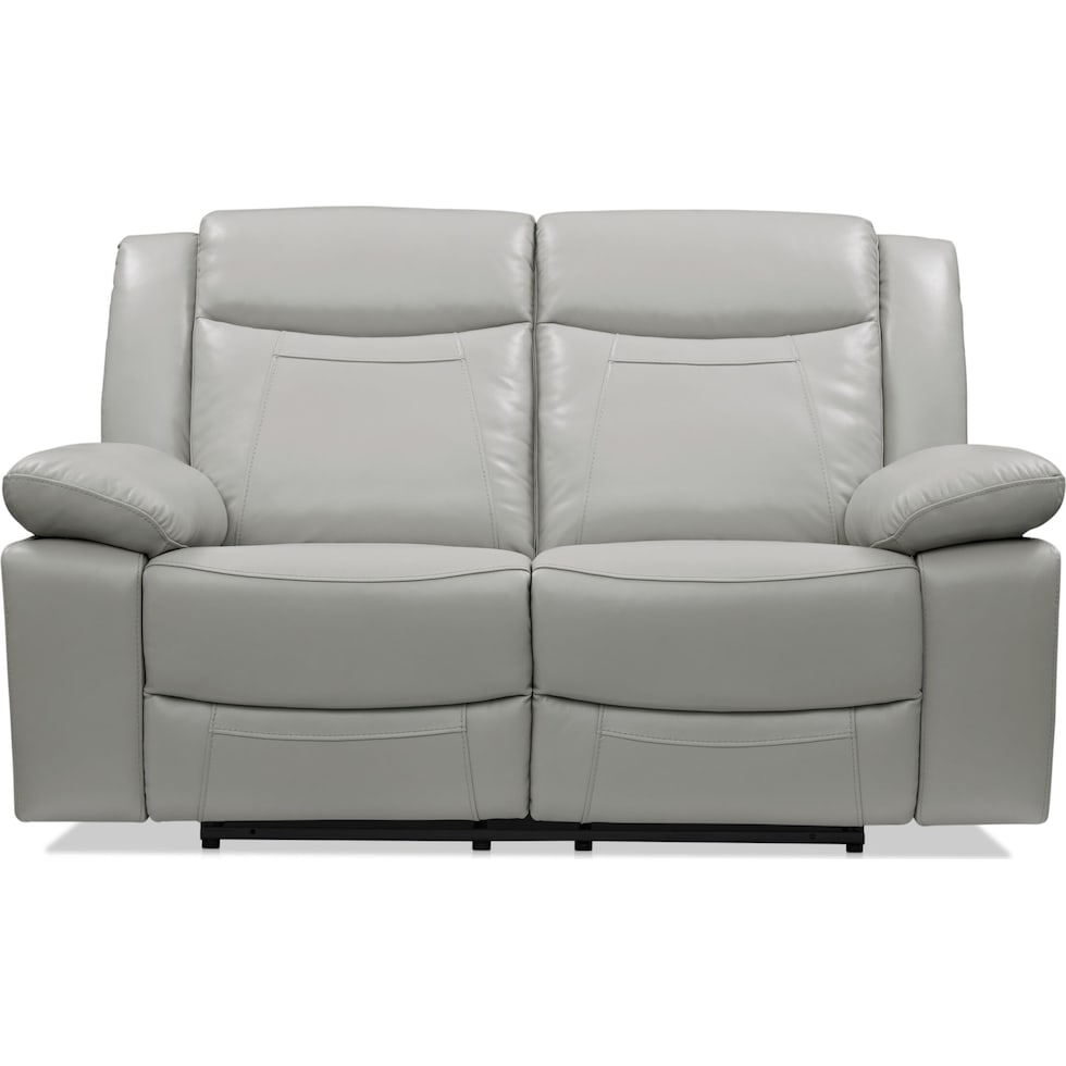 duval gray manual reclining loveseat   