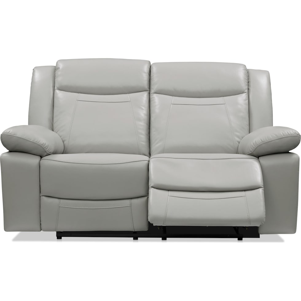 duval gray manual reclining loveseat   
