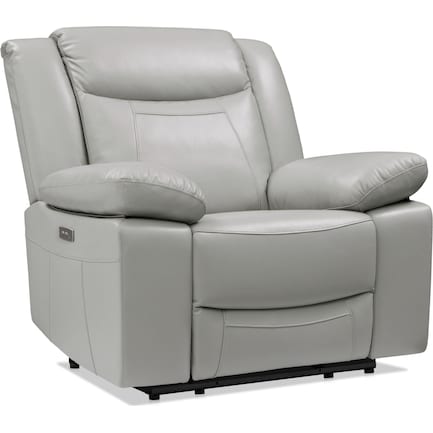 Duval Power Recliner - Light Gray