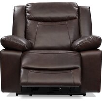 duval light brown power recliner   