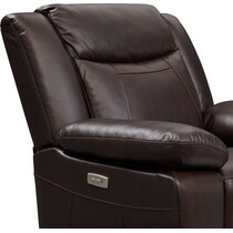 duval light brown power recliner   