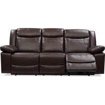 duval light brown power reclining sofa   