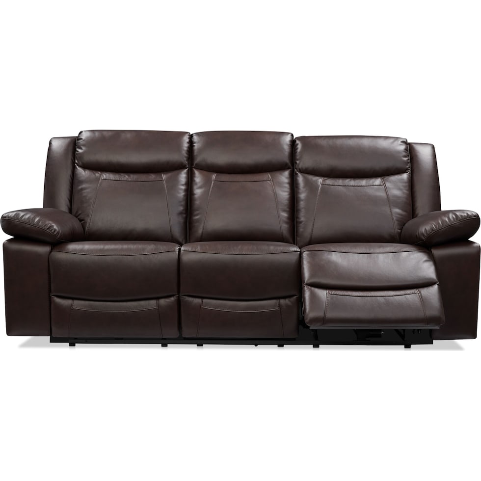 duval light brown power reclining sofa   