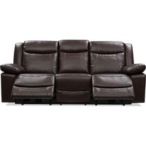 duval light brown power reclining sofa   