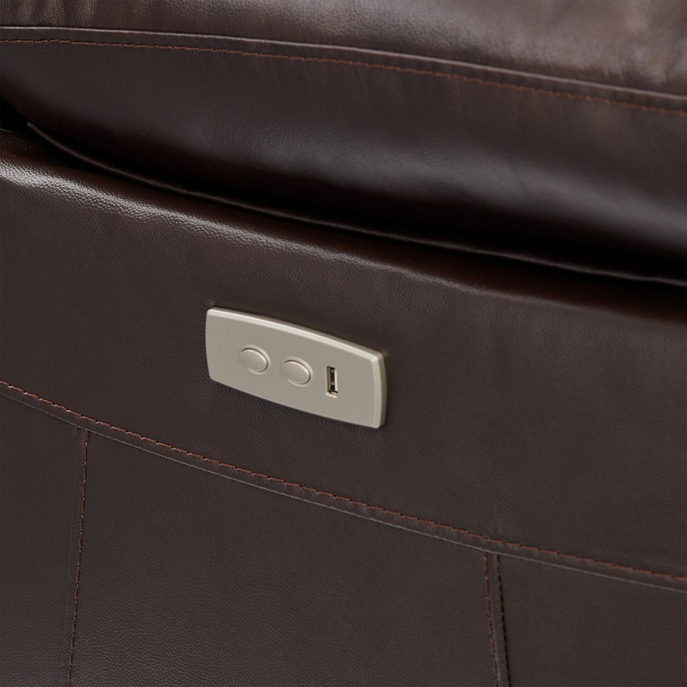 duval light brown power reclining sofa   