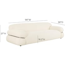 dyanne cream boucle sofa   