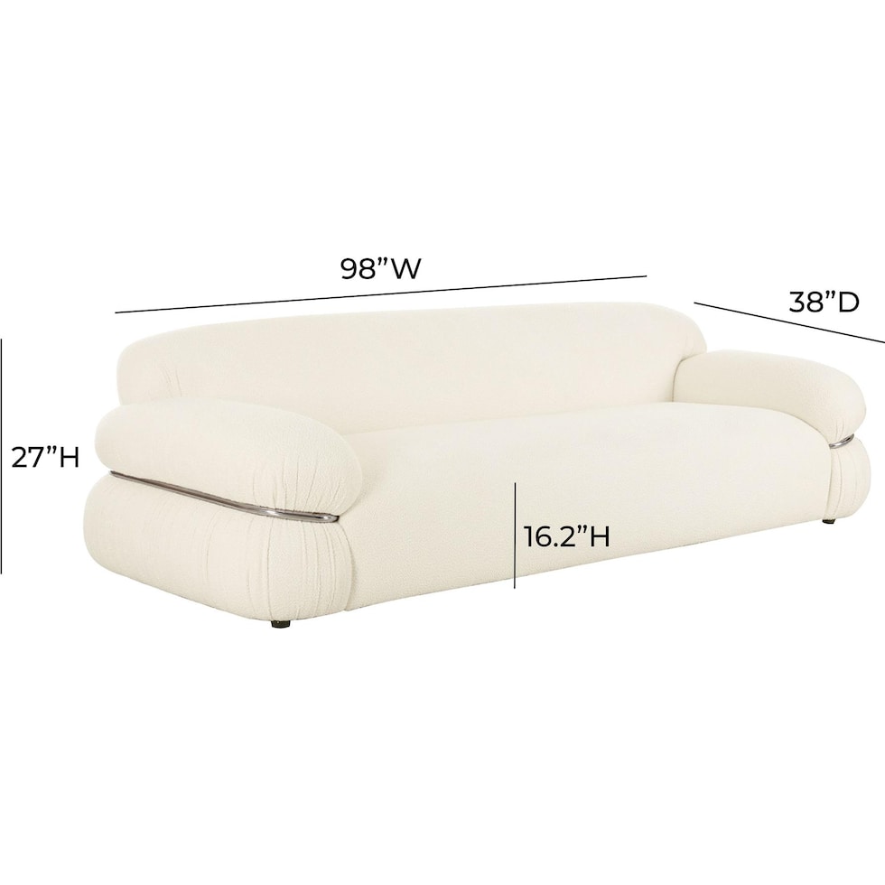 dyanne cream boucle sofa   