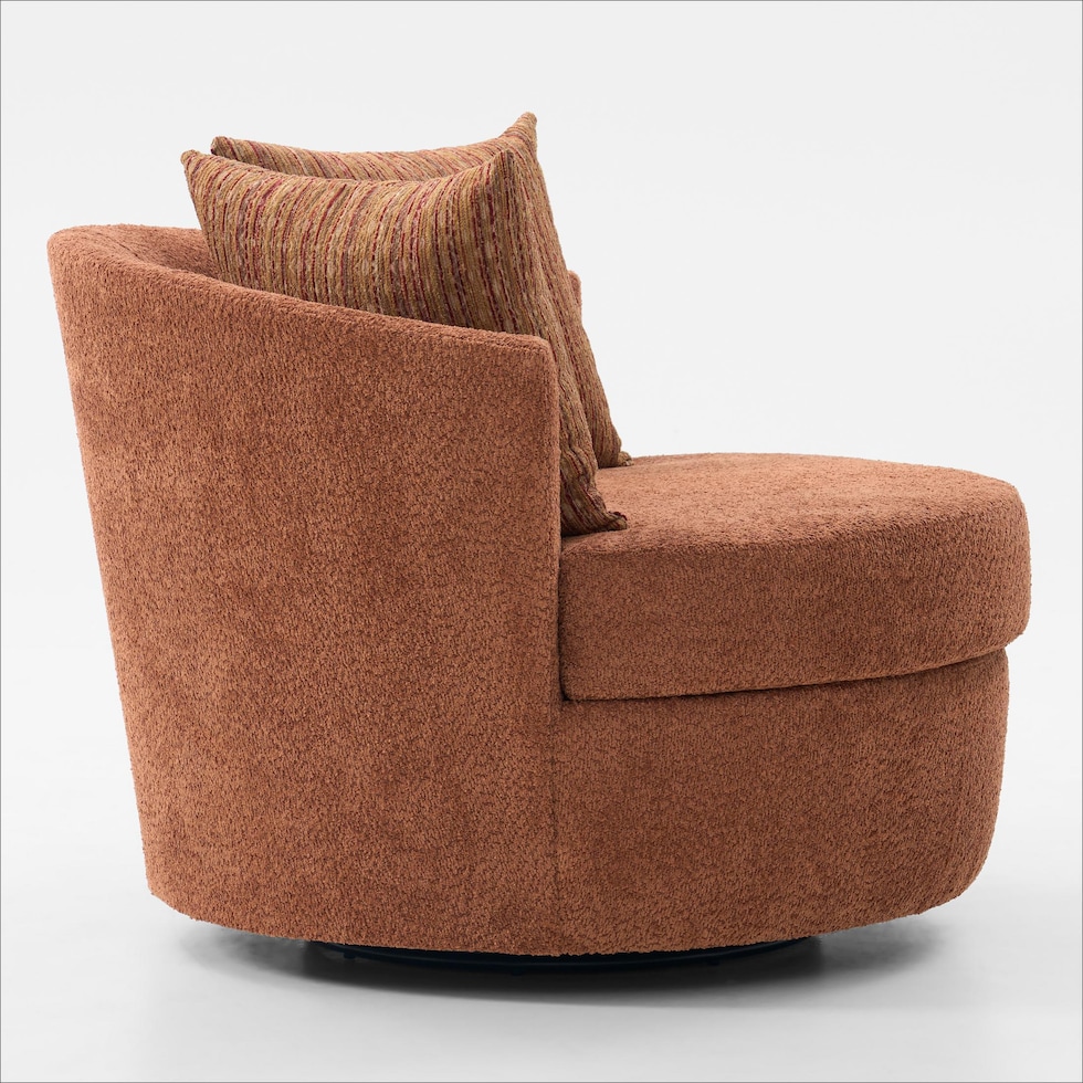 dylan orange swivel chair   