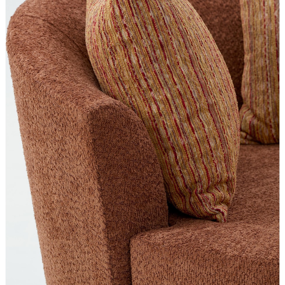 dylan orange swivel chair   