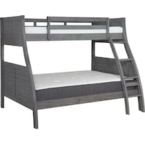 easton gray twin over full bunk bed   