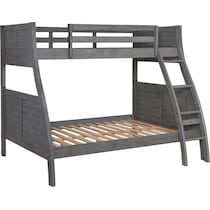 easton gray twin over full bunk bed   