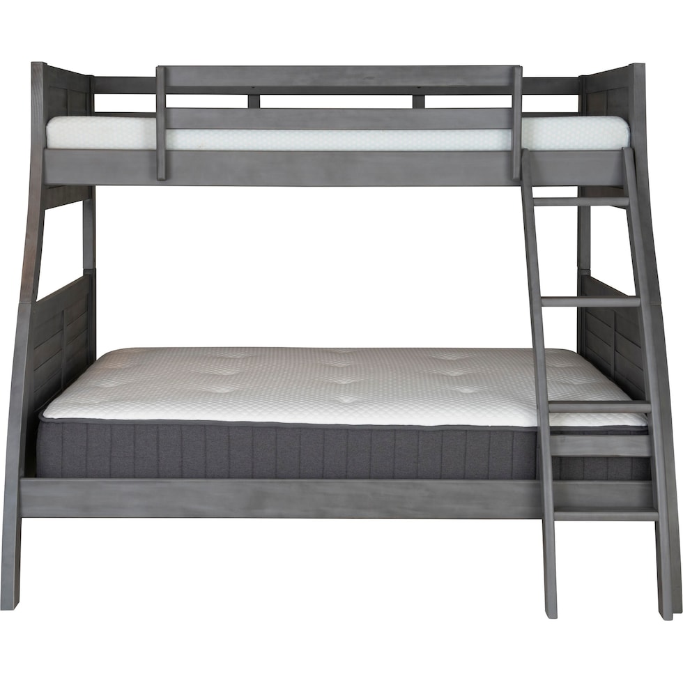 easton gray twin over full bunk bed   