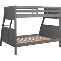 easton gray twin over full bunk bed   