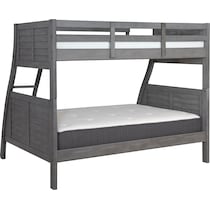 easton gray twin over full bunk bed   