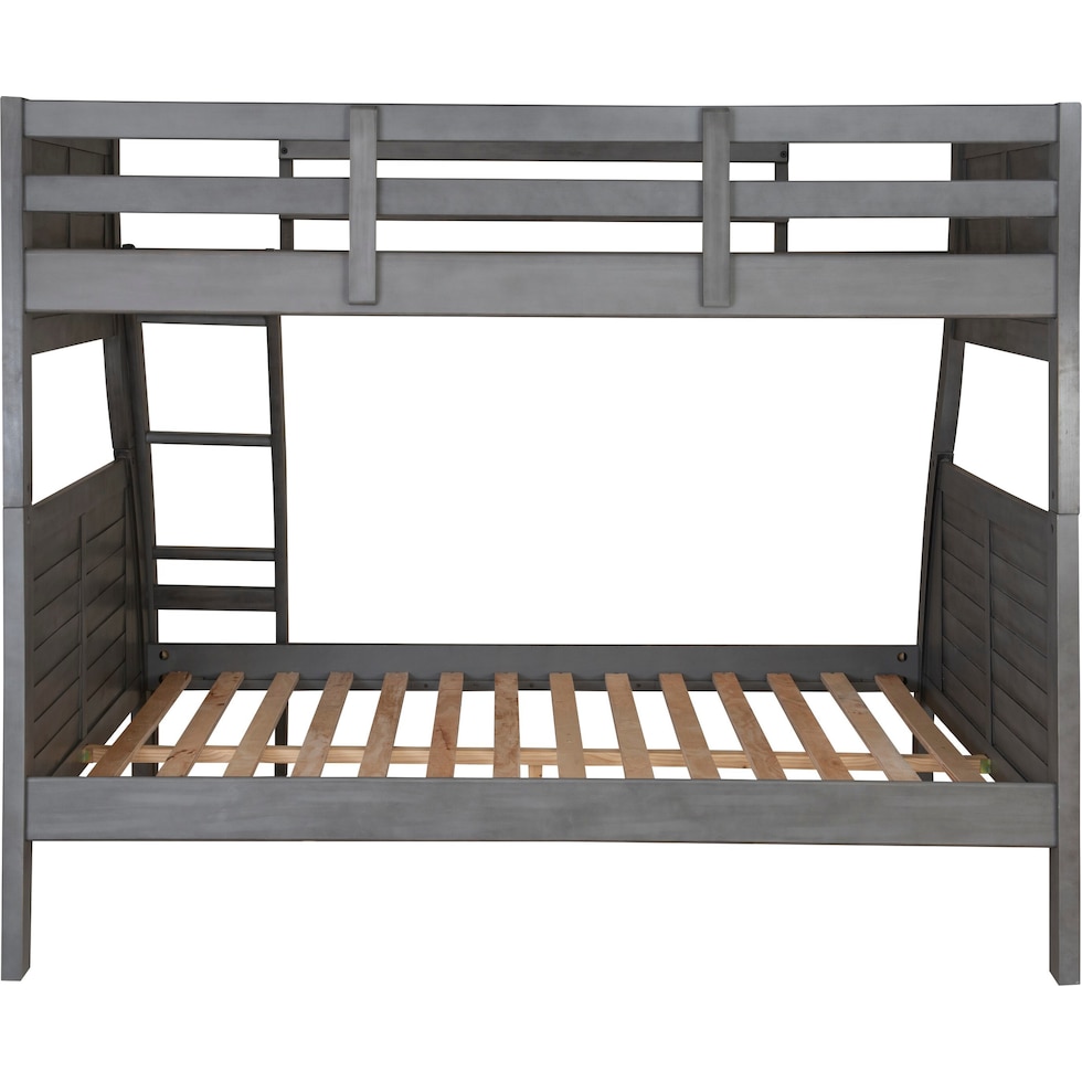 easton gray twin over full bunk bed   