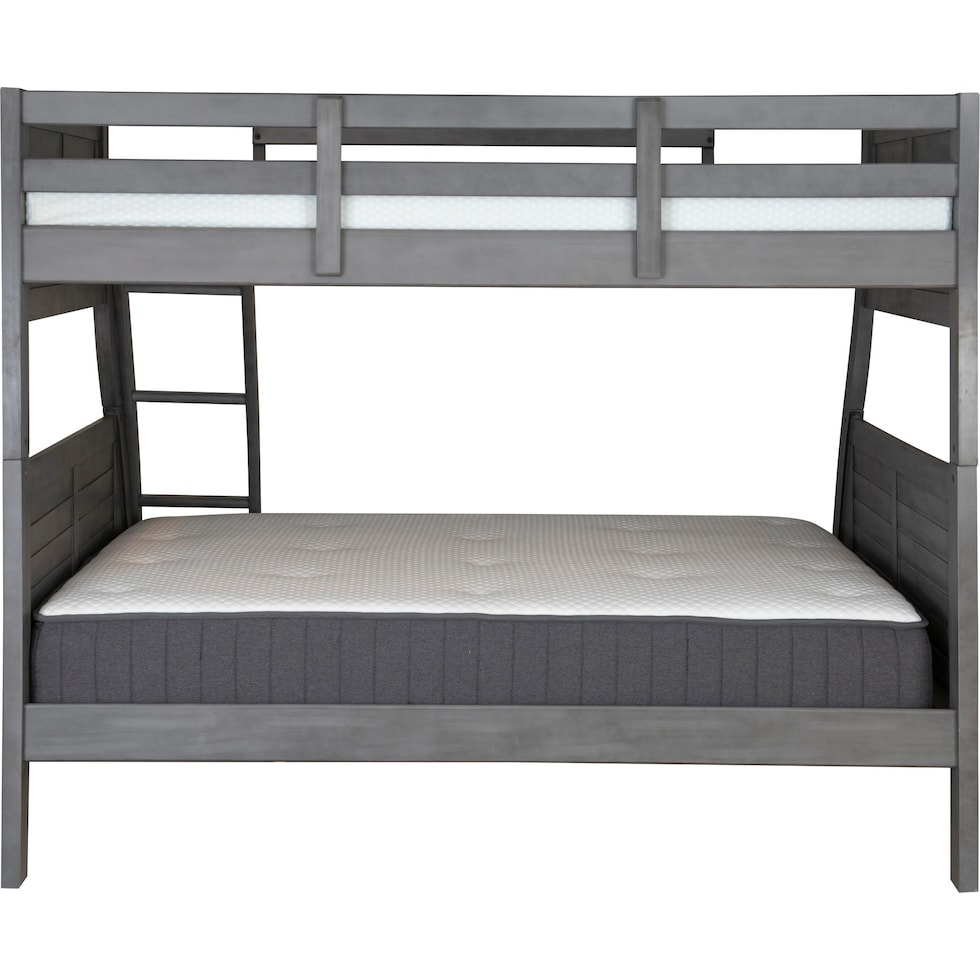 easton gray twin over full bunk bed   