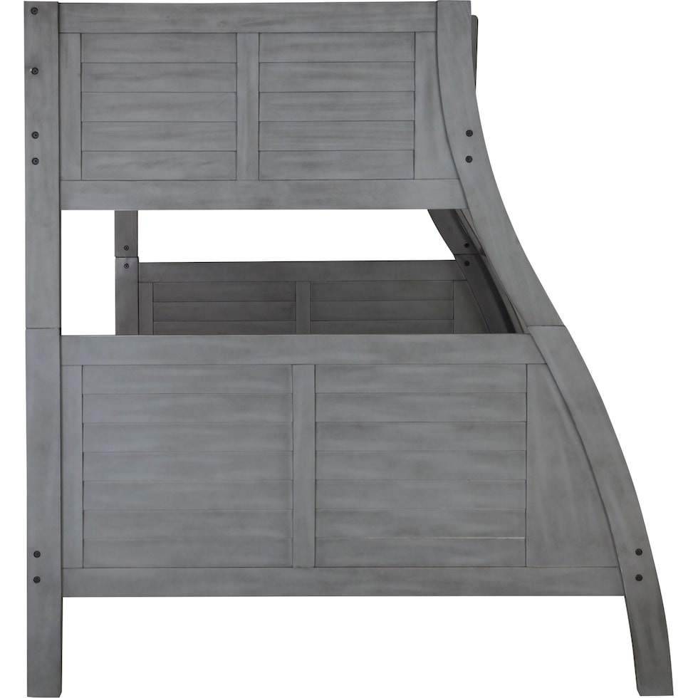 easton gray twin over full bunk bed   