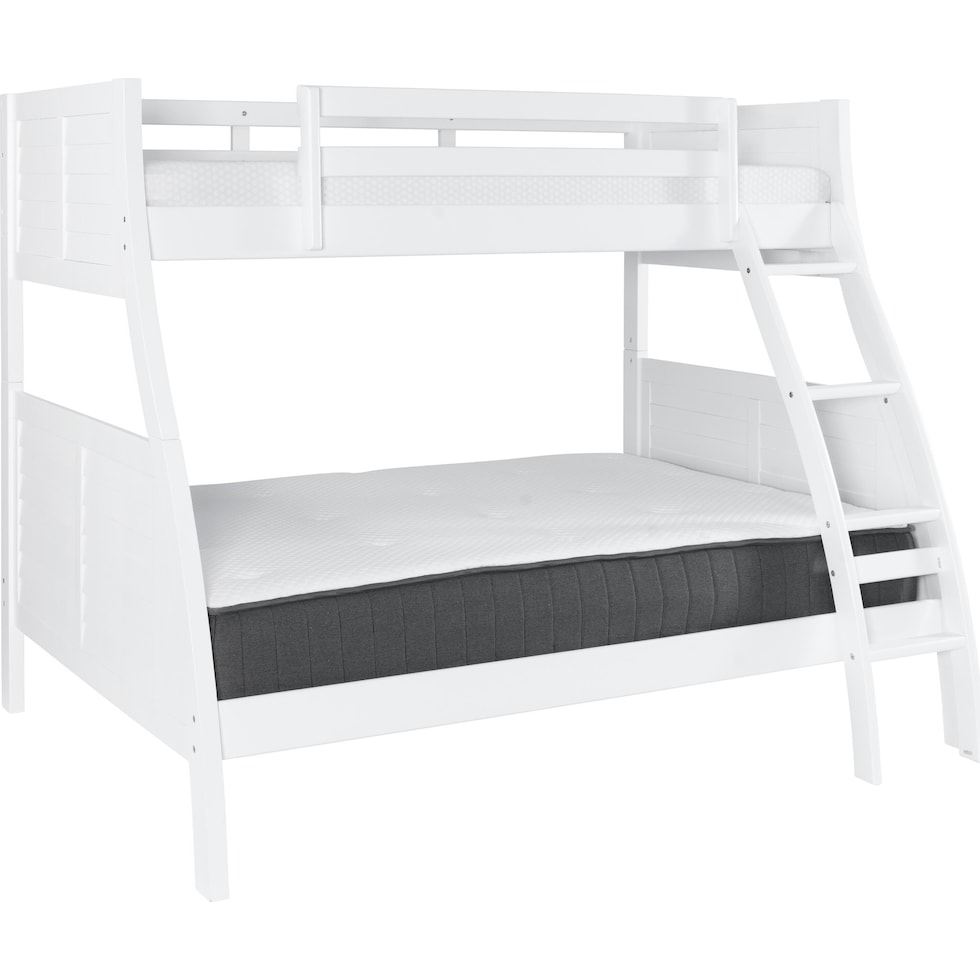 easton white twin over full bunk bed   