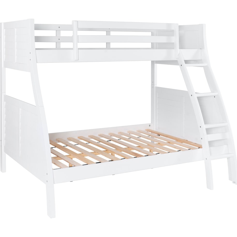 easton white twin over full bunk bed   