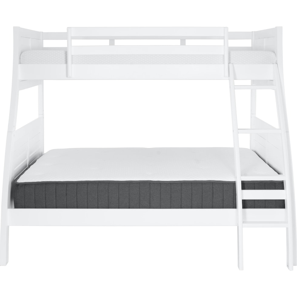 easton white twin over full bunk bed   