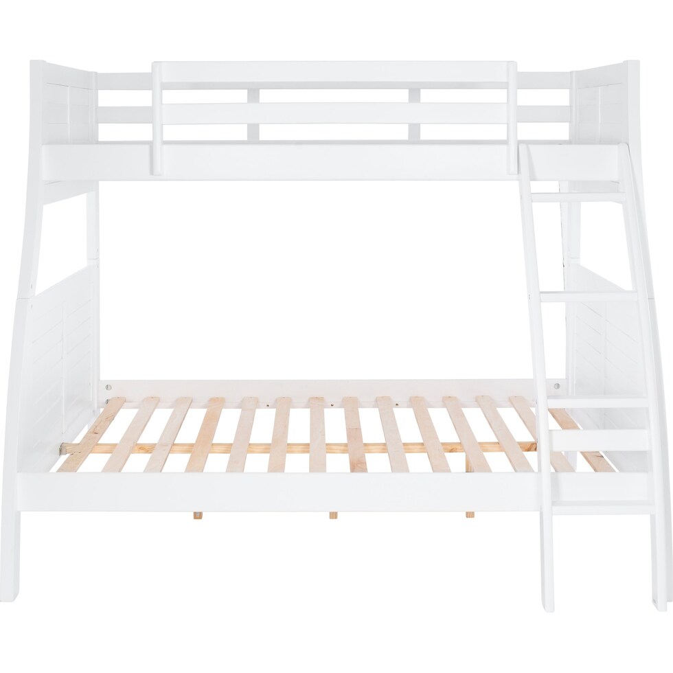 easton white twin over full bunk bed   