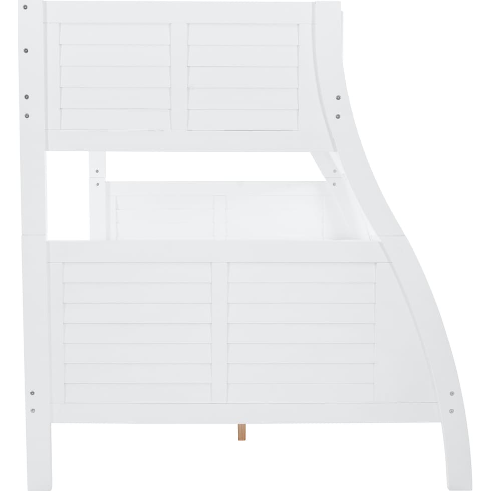 easton white twin over full bunk bed   