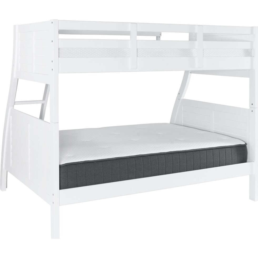 easton white twin over full bunk bed   