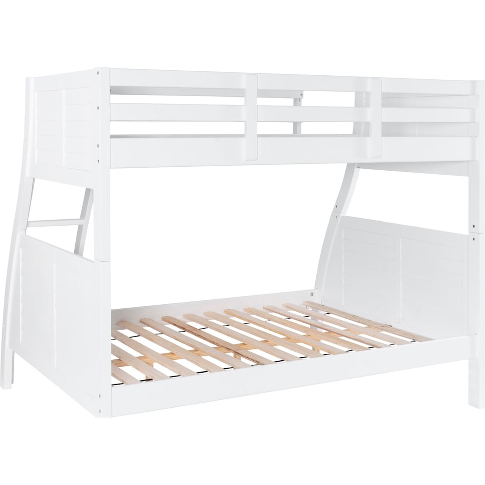 easton white twin over full bunk bed   