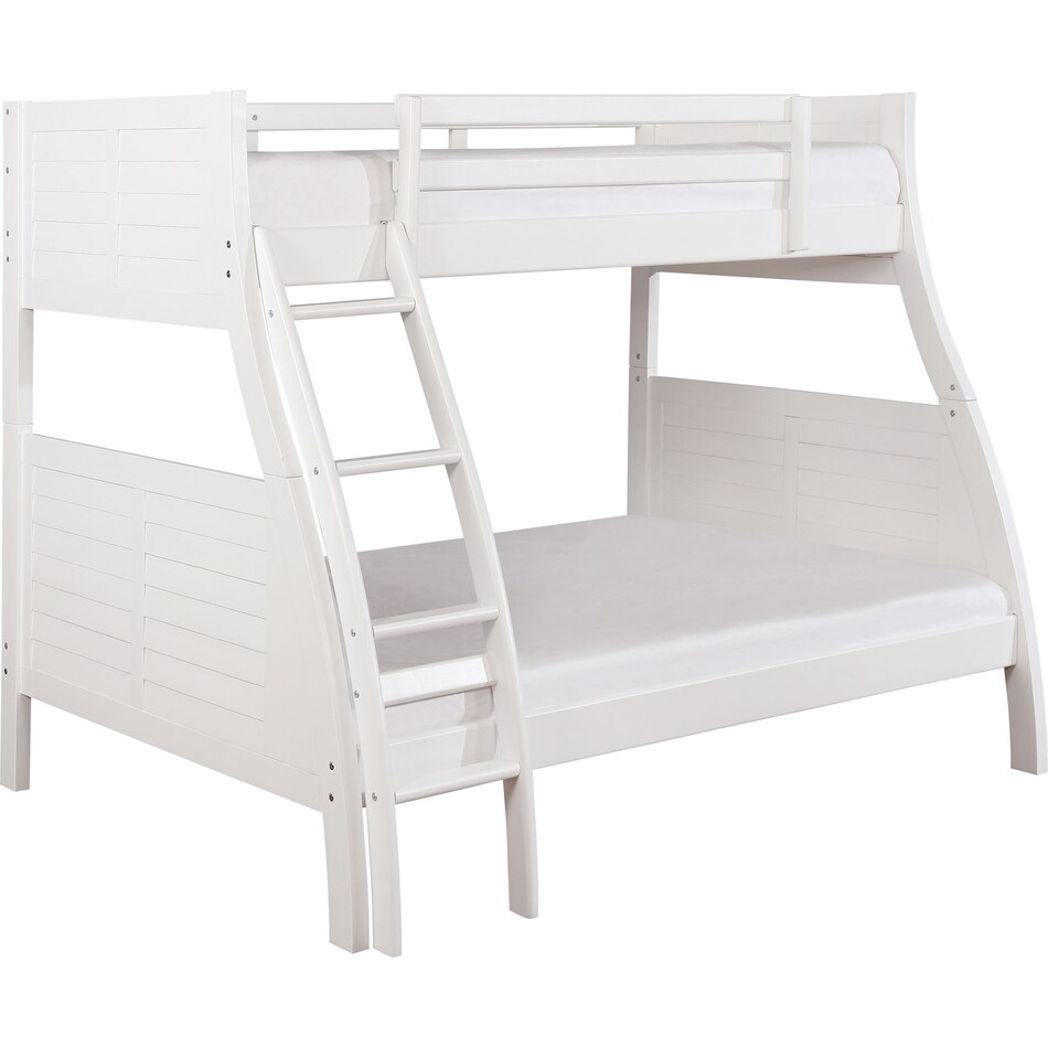 easton white twin over full bunk bed   