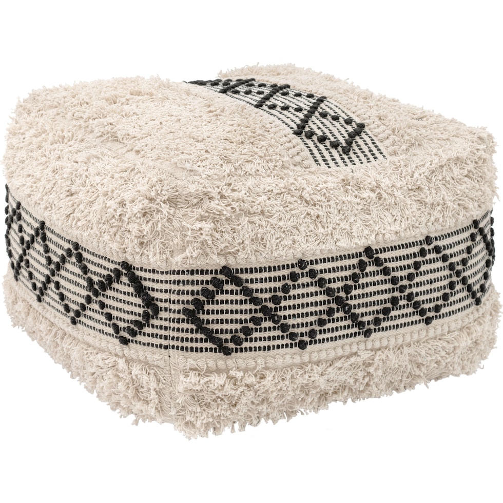 eastview beige black ottoman   