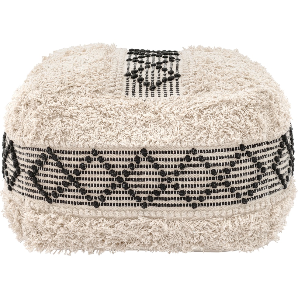 eastview beige black ottoman   